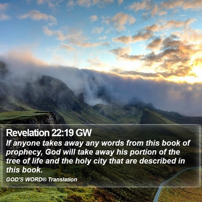 Revelation 22:19 GW Bible Verse Image