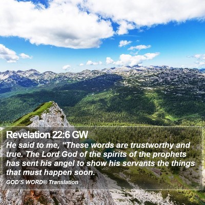 Revelation 22:6 GW Bible Verse Image