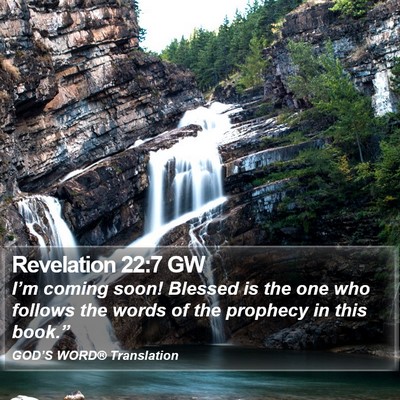 Revelation 22:7 GW Bible Verse Image