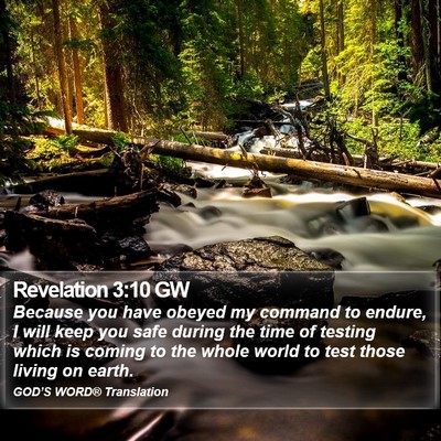 Revelation 3:10 GW Bible Verse Image