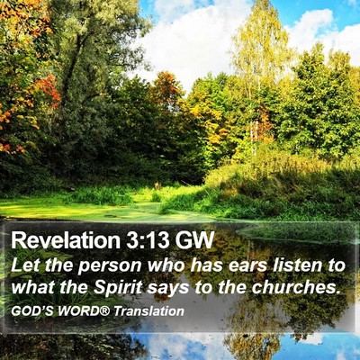Revelation 3:13 GW Bible Verse Image