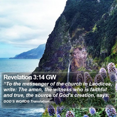 Revelation 3:14 GW Bible Verse Image