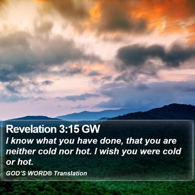 Revelation 3:15 GW Bible Verse Image
