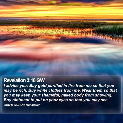 Revelation 3:18 GW Bible Verse Image