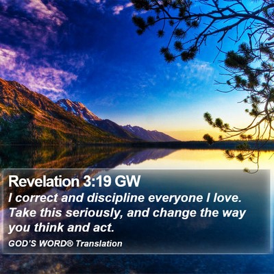 Revelation 3:19 GW Bible Verse Image