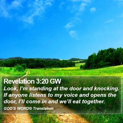 Revelation 3:20 GW Bible Verse Image