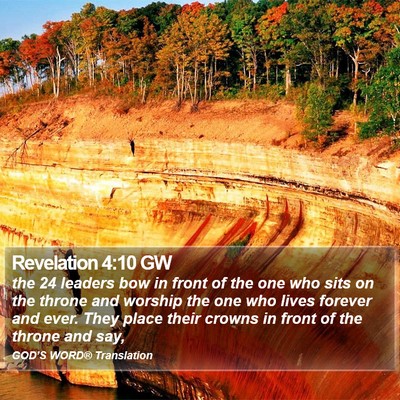 Revelation 4:10 GW Bible Verse Image