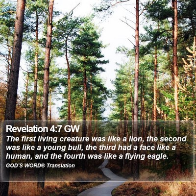 Revelation 4:7 GW Bible Verse Image