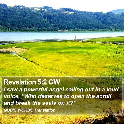 Revelation 5:2 GW Bible Verse Image