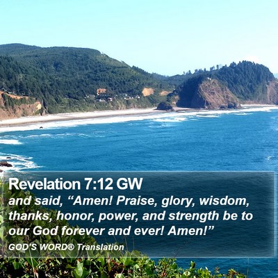 Revelation 7:12 GW Bible Verse Image