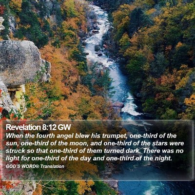 Revelation 8:12 GW Bible Verse Image