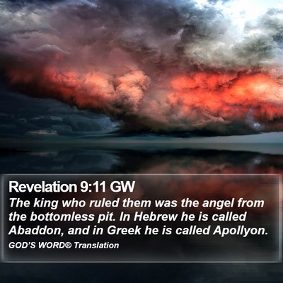 Revelation 9:11 GW Bible Verse Image