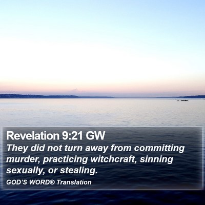 Revelation 9:21 GW Bible Verse Image