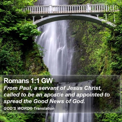 Romans 1:1 GW Bible Verse Image