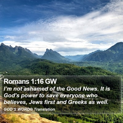 Romans 1:16 GW Bible Verse Image