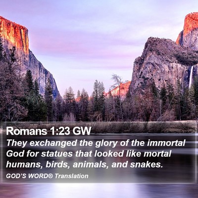 Romans 1:23 GW Bible Verse Image