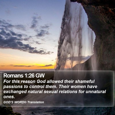 Romans 1:26 GW Bible Verse Image