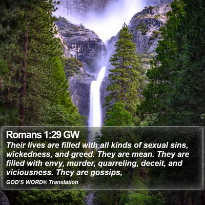 Romans 1:29 GW Bible Verse Image