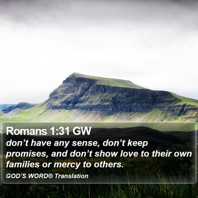 Romans 1:31 GW Bible Verse Image