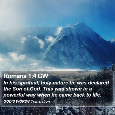 Romans 1:4 GW Bible Verse Image