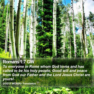 Romans 1:7 GW Bible Verse Image