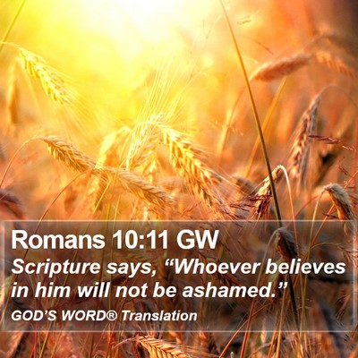 Romans 10:11 GW Bible Verse Image