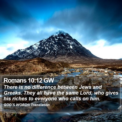 Romans 10:12 GW Bible Verse Image