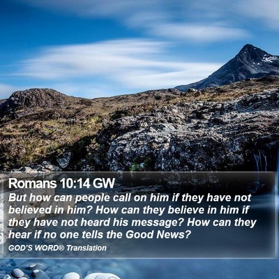 Romans 10:14 GW Bible Verse Image