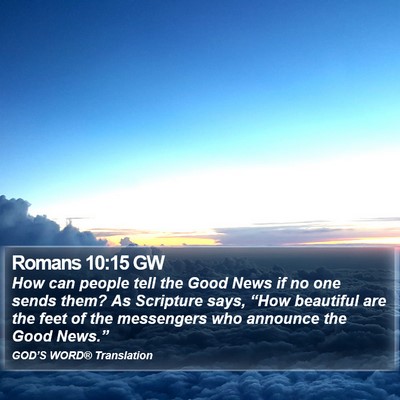 Romans 10:15 GW Bible Verse Image