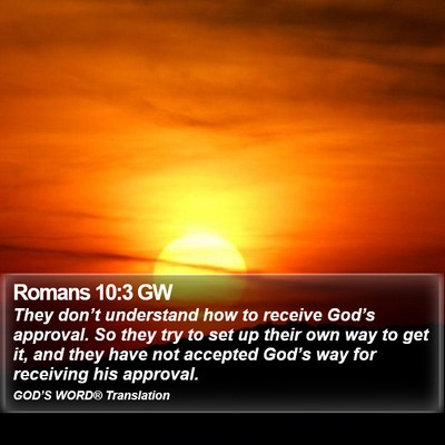 Romans 10:3 GW Bible Verse Image