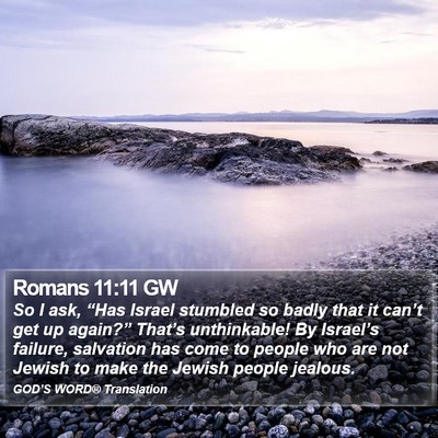 Romans 11:11 GW Bible Verse Image
