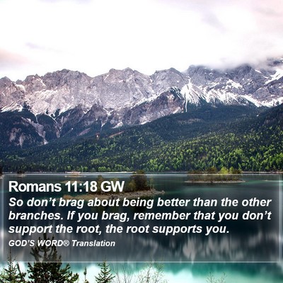 Romans 11:18 GW Bible Verse Image