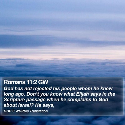 Romans 11:2 GW Bible Verse Image