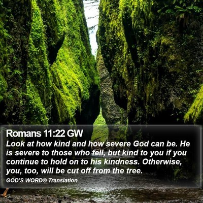 Romans 11:22 GW Bible Verse Image