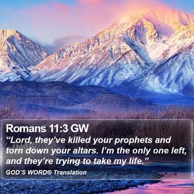 Romans 11:3 GW Bible Verse Image