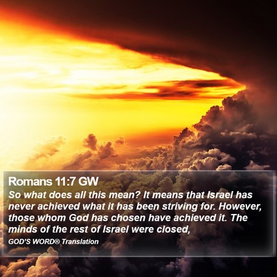 Romans 11:7 GW Bible Verse Image