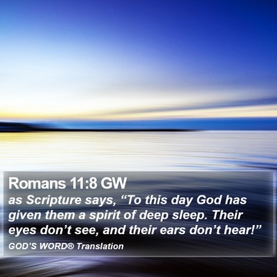 Romans 11:8 GW Bible Verse Image