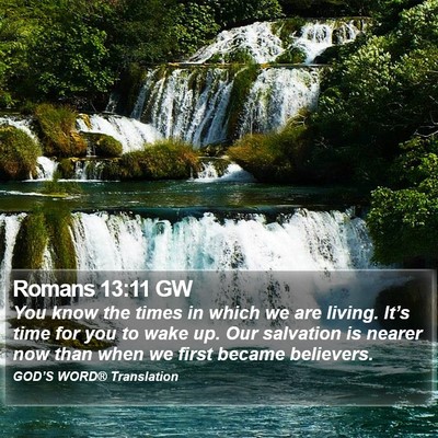 Romans 13:11 GW Bible Verse Image