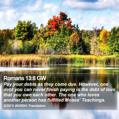 Romans 13:8 GW Bible Verse Image