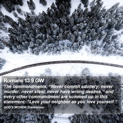 Romans 13:9 GW Bible Verse Image