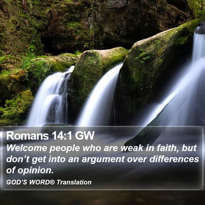 Romans 14:1 GW Bible Verse Image