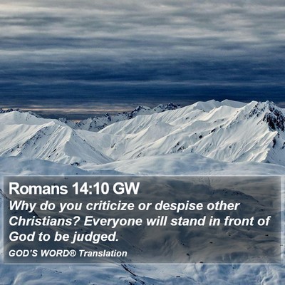 Romans 14:10 GW Bible Verse Image