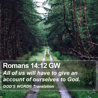 Romans 14:12 GW Bible Verse Image