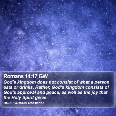 Romans 14:17 GW Bible Verse Image