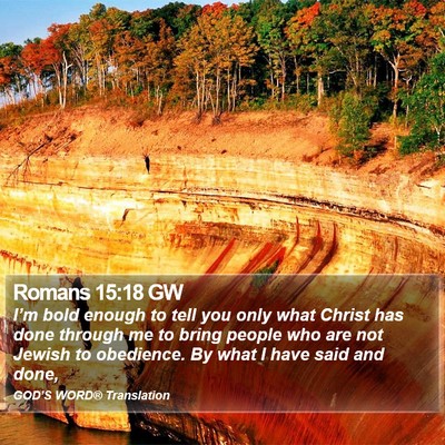Romans 15:18 GW Bible Verse Image