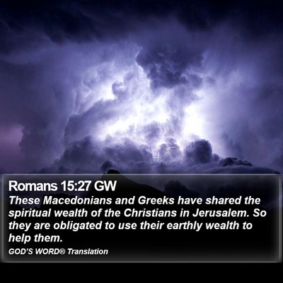 Romans 15:27 GW Bible Verse Image