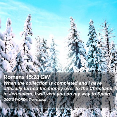 Romans 15:28 GW Bible Verse Image