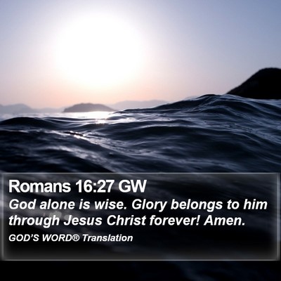 Romans 16:27 GW Bible Verse Image