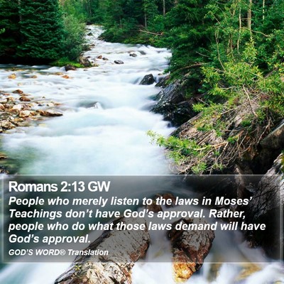 Romans 2:13 GW Bible Verse Image