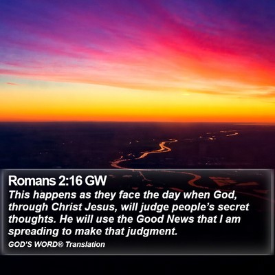 Romans 2:16 GW Bible Verse Image